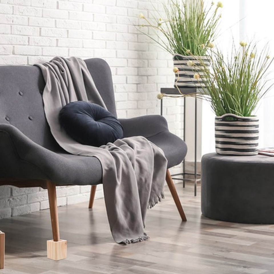 4 Pcs Wood Furniture Risers Sofa Couch Leg Lifters for Furniture | eBay