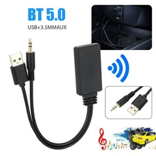 Wireless Bluetooth AUX Audio Receiver Adapter Car Interior Accessories Universal