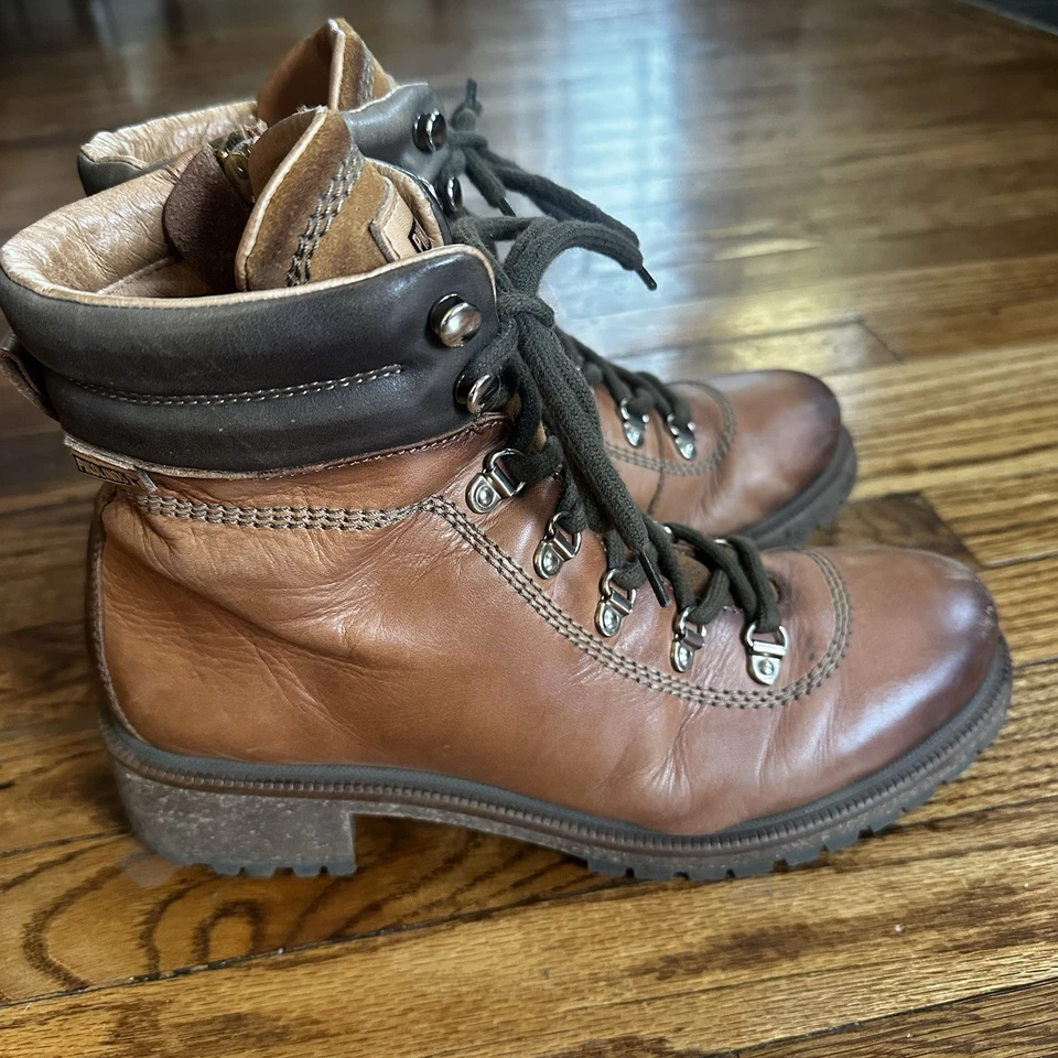 Women Pikolinos Aspe Lace Up Leather Ankle Boots Casual Hikers US 8.5 EU 39 - Image 3 of 4