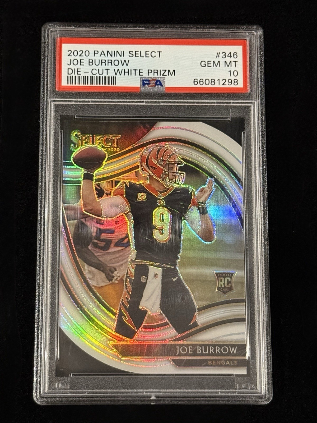 Joe Burrow Panini Select #346 Die-Cut White Prizm