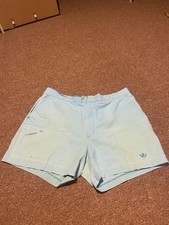 Vintage Late 80s Early 1990s Adidas Blue Trefoil Silver Tag Shorts