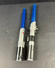 LOT OF 2 2001 HASBRO STAR WARS LIGHTSABER BLUE