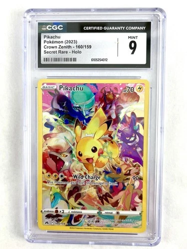 Pikachu (Secret) 160/159 Crown Zenith Holo - CGC 9 Mint - NO RESERVE!!!