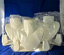 Job Lot of 3 White Jewellery Necklace Bust Display Stand Set