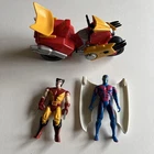 X-Men Wolverine Mutant Cycle & Archangel Action Figures Lot Vintage 1991
