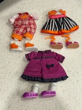NUEVO Conjunto de Conjunto de Muñeca Lalaloopsy Tamaño Completo (3) Mono Abrigo Fiesta Vestido Zapatos Conjunto