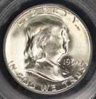 Franklin Silver Half Dollar 1954 S. PCGS MS-64 FBL Blast White Lot 9064-579-9682