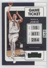 2021-22 Panini Contenders Game Ticket Green Nikola Jokic Nikola Jokić #68 00am