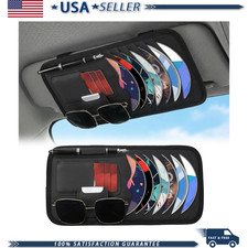 Car Cd Holder Visor 12-disc Organizer Mesh Pocket Pen Holders Universal Vehicl