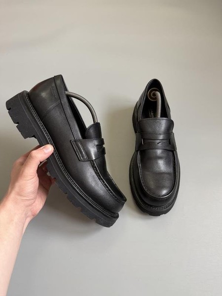 Men Vagabond Loafers Black Leather 43
