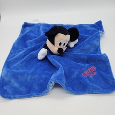 Mickey Mouse Blue Security Blanket Lovey Satin Back 15x14 Disney Baby 2016