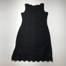 Jump Apparel Dress Womens Medium Black Lace Crossover Bodycon Sheath Stretch