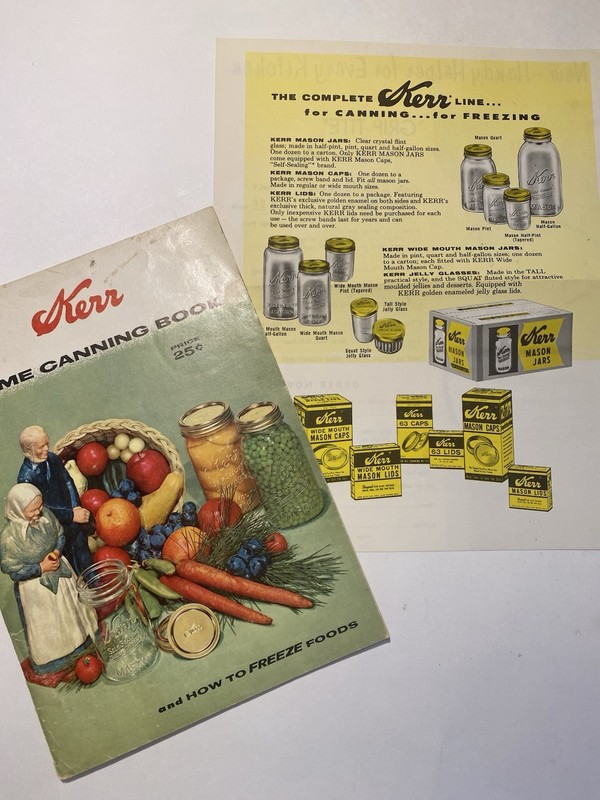 Kerr Home Canning Book / How To Freeze Foods & Separate Product Order Page -1958
