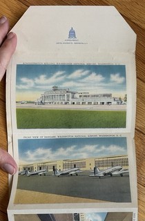 Vintage DCA Washington National Airport Terminal 1 Souvenir Picture Folder
