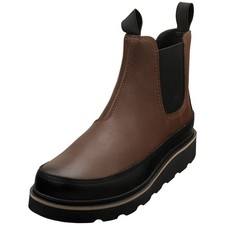 SOREL Slabtown 62 Waterproof Mens Chelsea Boots in Tabacco Black - 8 US