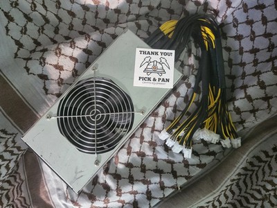 Used BITMAIN APW5 Power Supply 2600W PSU NEW FAN + POWER CORDS 15x PCI-E Plugs