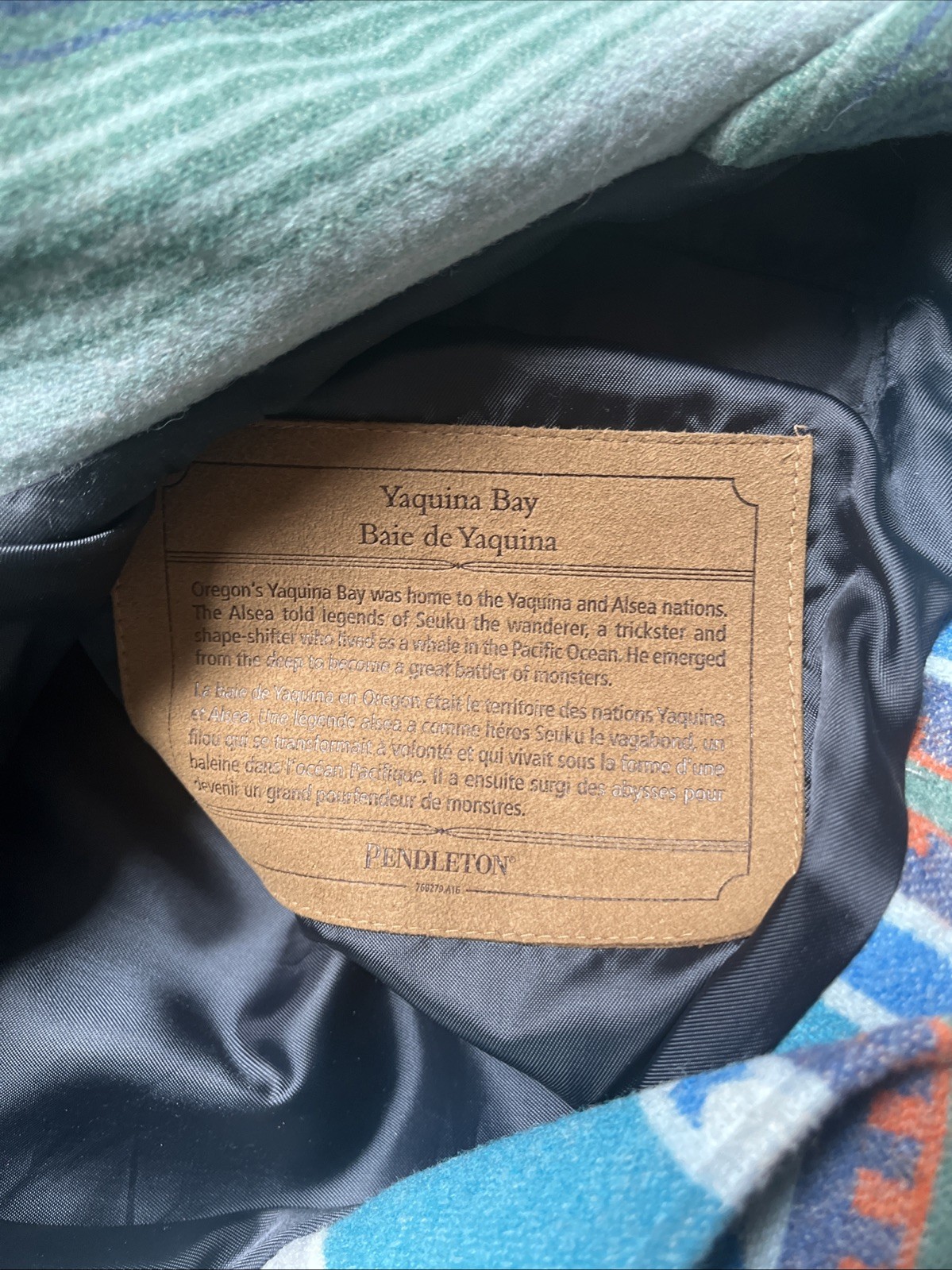 Vintage Pendleton Wool coat Jacket Teal Turquoise… - image 8