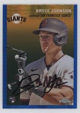 2023 Topps Chrome Platinum Anniversary Blue Prism Refractor Bryce Johnson 4z8