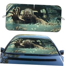Car Windshield Sunshades Apocalypse Surviva Funny Driving 59"L x 31.5"W Zombie