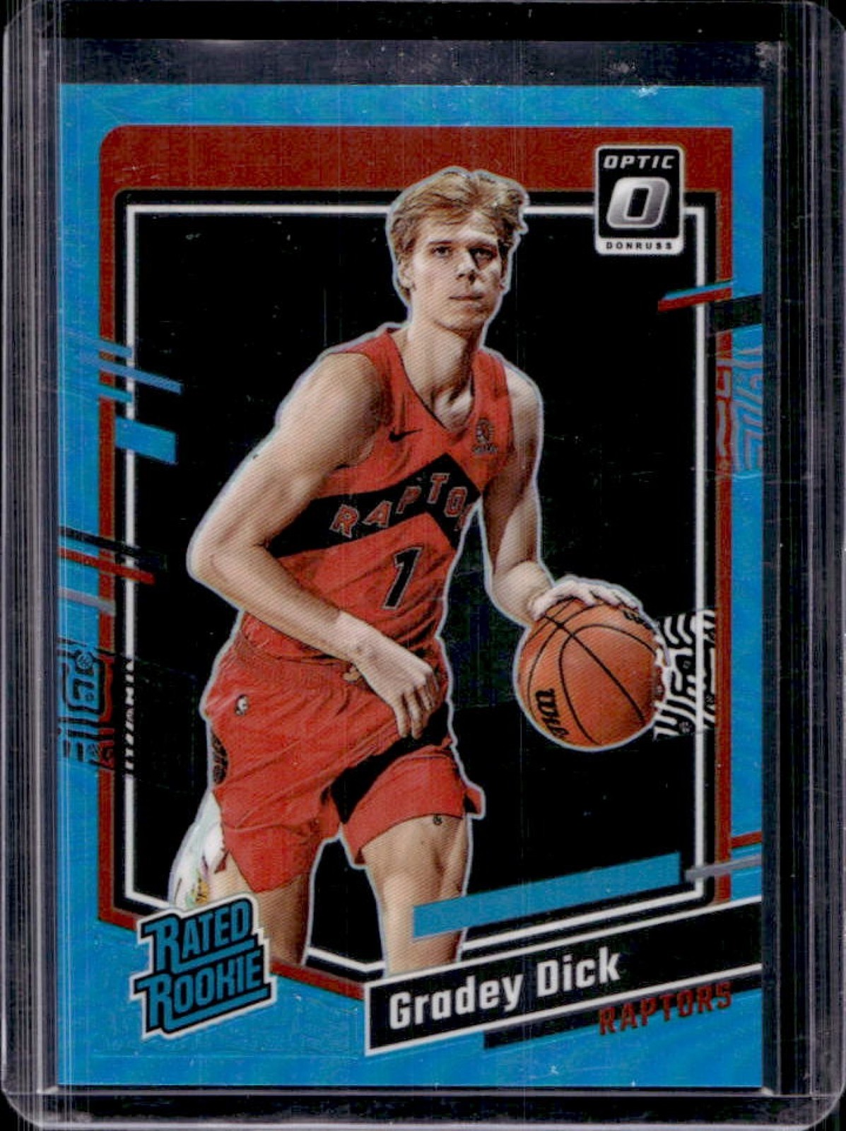 2023-24 Donruss Optic Gradey Dick Aqua Prizm Rated Rookie #/249 Raptors