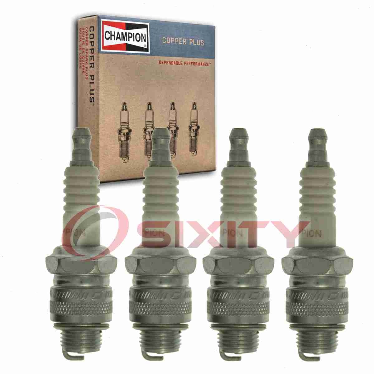 4 pc Champion Copper Plus Spark Plugs for 1963-1965 International CM110 2.5L jn