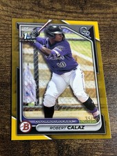 ROBERT CALAZ 2023 Bowman #BP-131 1st Gold Parallel /50