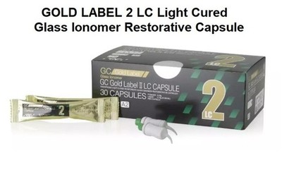 GC Capsules FUJI II Gold Label II LC Glass Ionomer Cement Restorative 30 Pcs