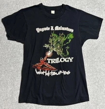 Vintage 80s Yngwie Malmsteen Trilogy Tour Tee Shirt Boxy 1986 Grunge Rock