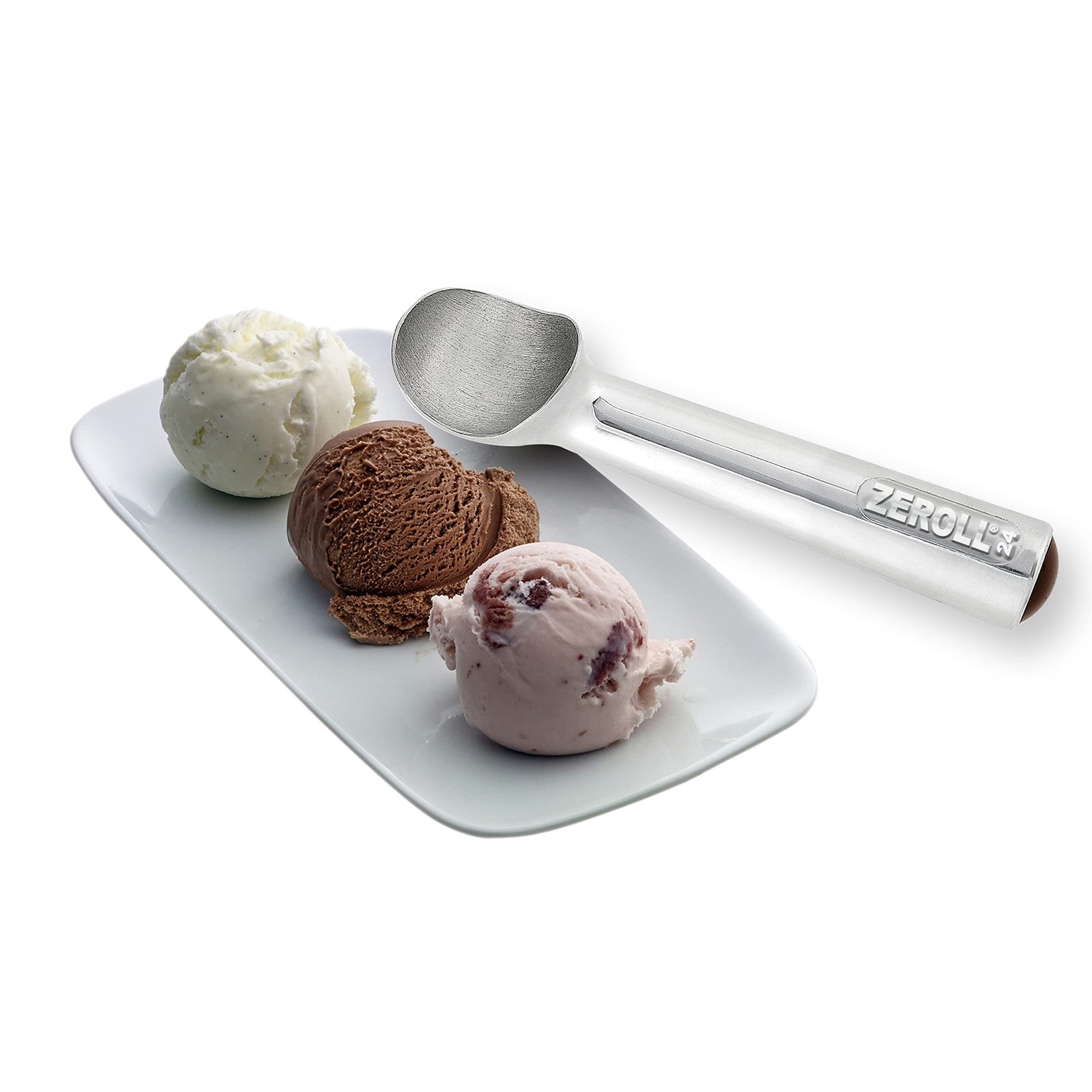 Original Ice Cream Scoop with Unique Liquid Filled Heat Conductive Handle Sim...