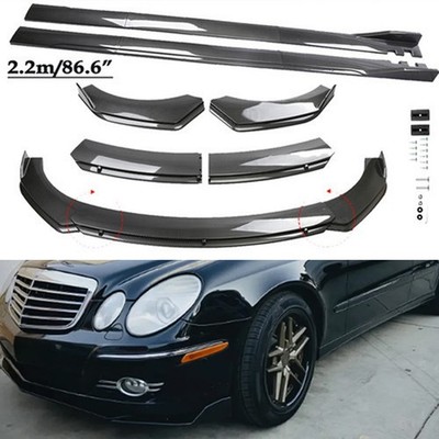 CarbonStyle  Front Bumper Lip Spoiler Side Skirt Body Kits For Mercedes-Benz E2