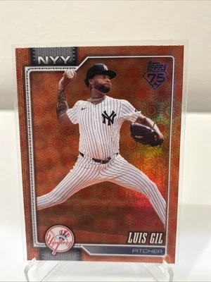 2026 Topps Baseball Series 2 Luis Gil #594 Holiday Parallel ☀️ NY Yankees - Bild 1 von 2