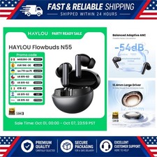 HAYLOU Flowbuds N55 Wireless Earbuds ANC Bluetooth 6.0 LDAC Hi-Res 40H IPX5