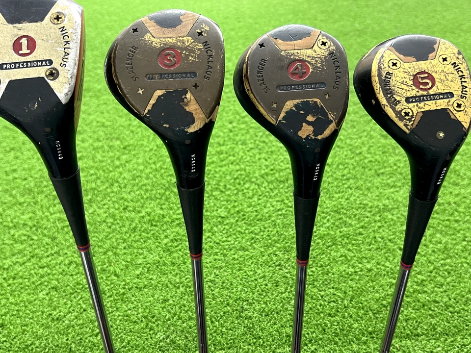 Juego de madera de caqui americano genuino Slazenger Nicklaus 1 3 4 5 acero derecho mujeres Foto 4 de 4