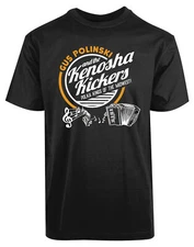Gus Polinski and the Kenosha Kickers Polka Kings New Mens Shirt Music Theme Tee