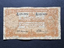Commonwealth of Australia 1949 Coombs/Watt Ten Shillings Banknote A70 10/ KGVI