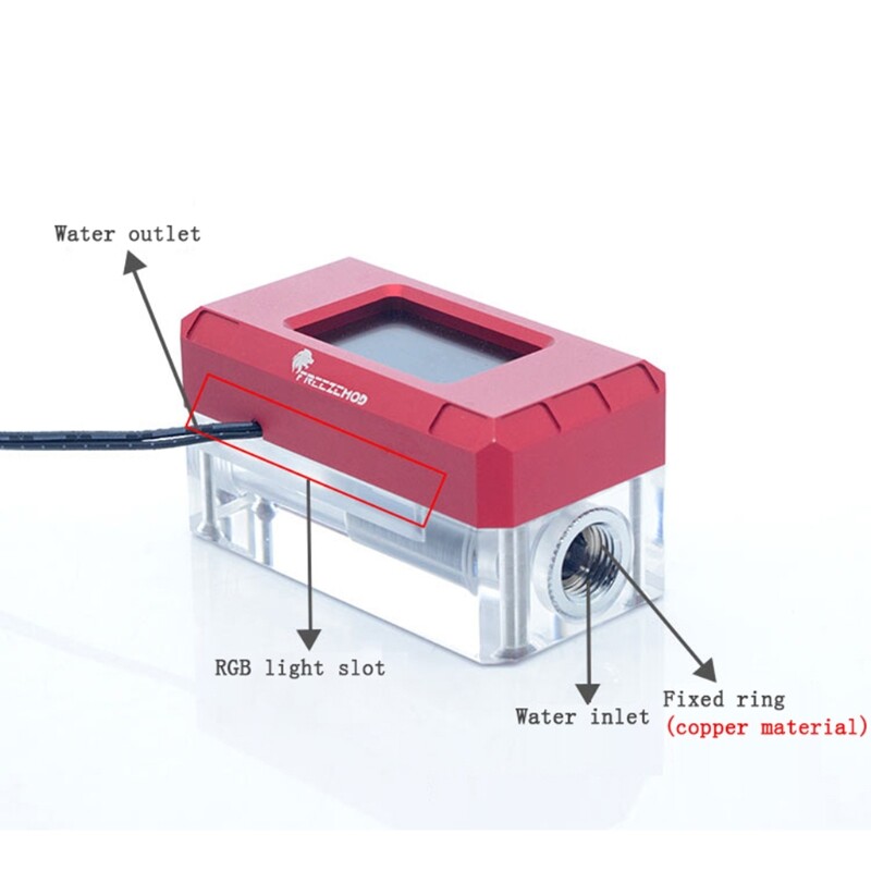 Computer Flow Meter PC Flow Meter Digital Thermometer, Computer Water Cooling System for ...