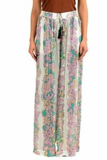 Just Cavalli Women's Graphic Designed Wide Leg Pants US 4 IT 40