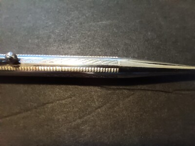 ANTIQUE FYNE POYNT MABIE TODD ETCHED  SILVER MECHANICAL PENCIL  1900's