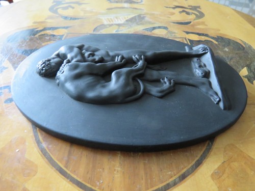Antique Wedgwood Basalt Hercules Labors Nemean Lion Erymanthian Boar Plaque Pair - Picture 17 of 20