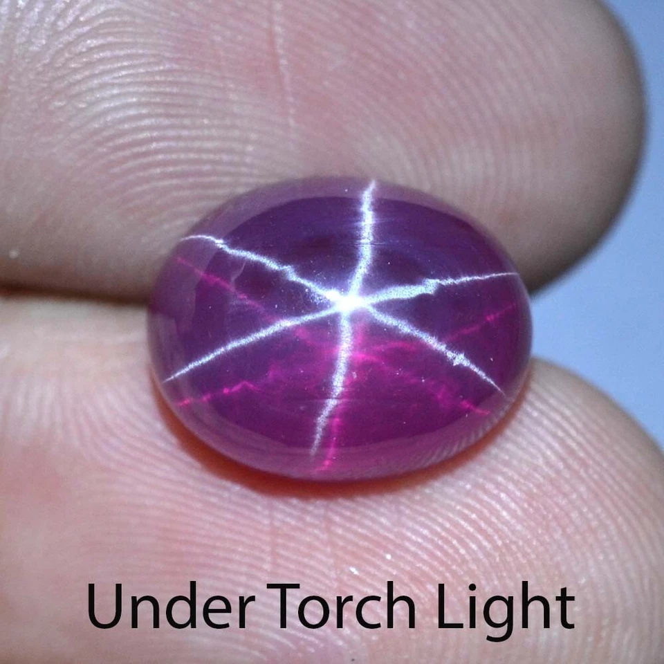 11.35 Ct 13.5x10.7 MM Red Ruby Star Sapphire 6 Rays Lab Corundum VDO RRS8666 - Image 4 of 4