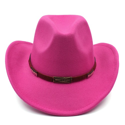 Junior Western Cowboy Hat Wide Brim Cowgirl Riding Cap for Kids Boys and Girls - Picture 21 of 51