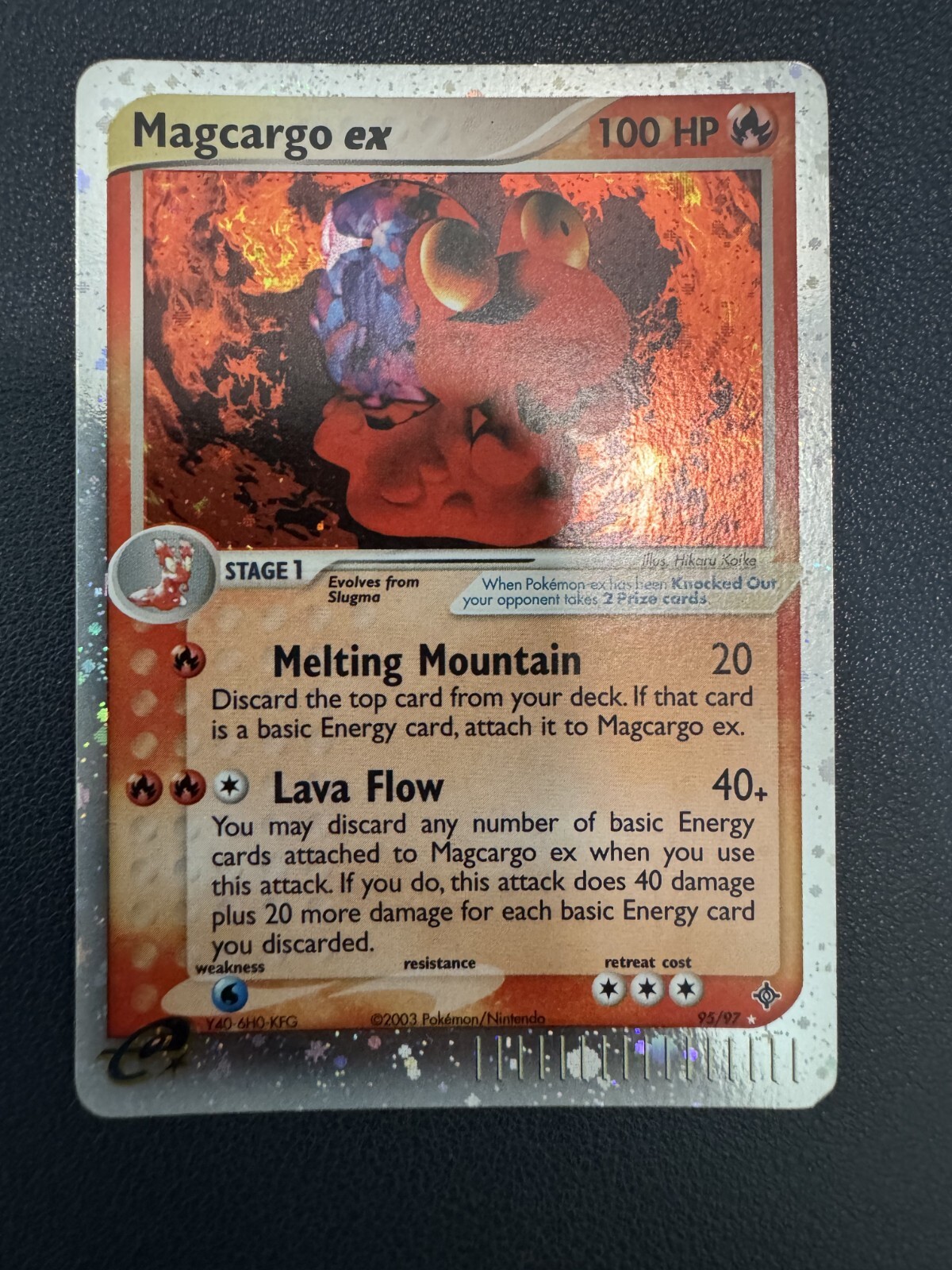 Pokémon Magcargo Ex 95/97 Ultra Rare Ex Dragon Near Mint / Excellent Card