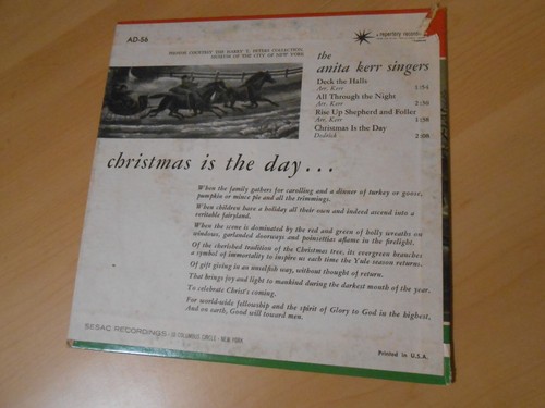 Sounds of Christmas is the Day (2) Vintage 45 Vinyl PROMO Records Play Tested EX - Picture 4 of 10