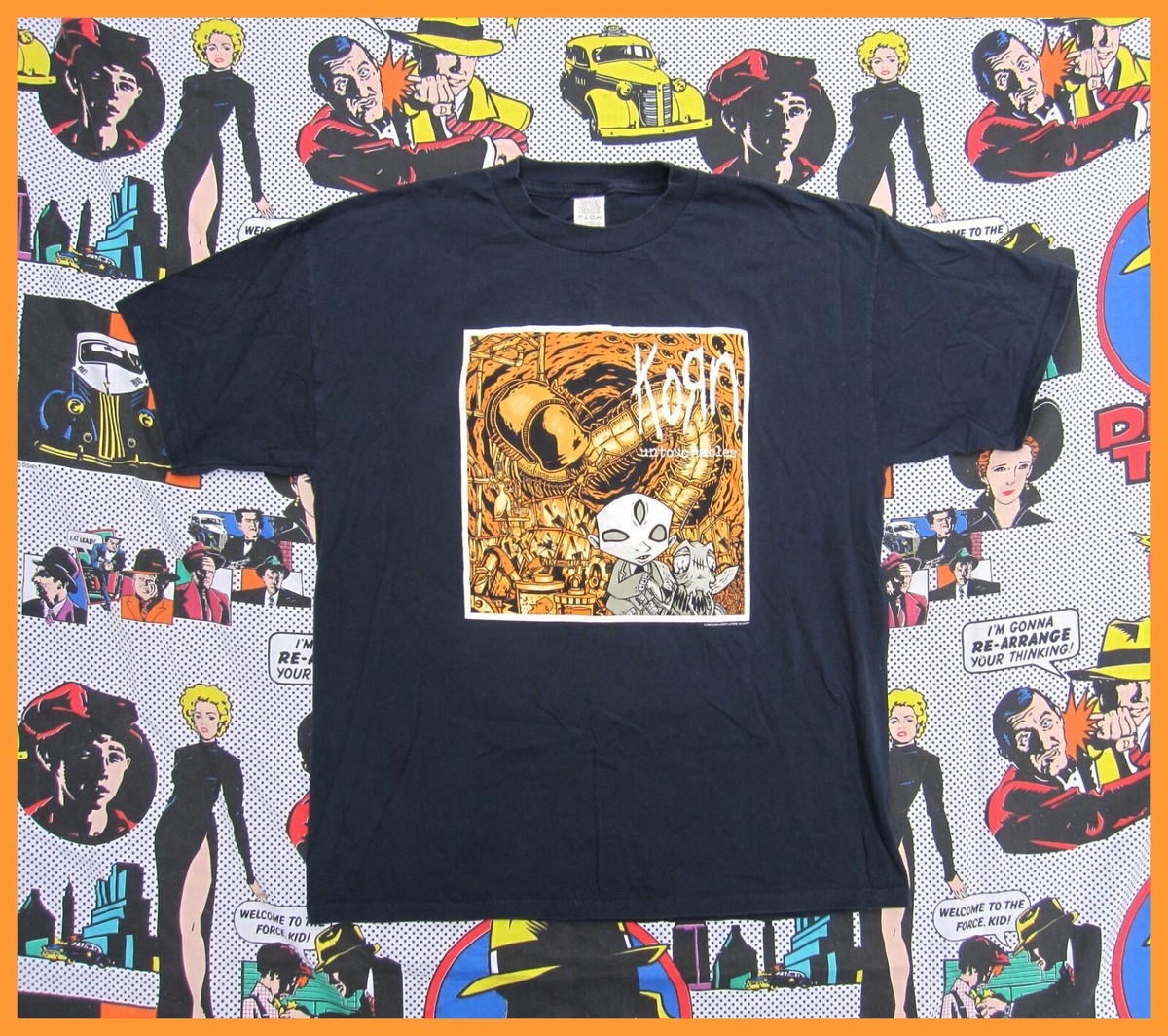 Vintage 2002 KORN Untouchables XL Album Tour T Shirt Nu Metal Band