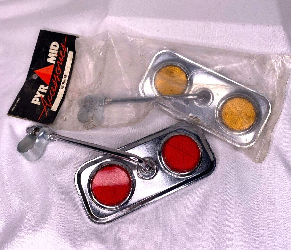 Vintage Bicycle Mirrors with Reflectors Pyramid Accessories