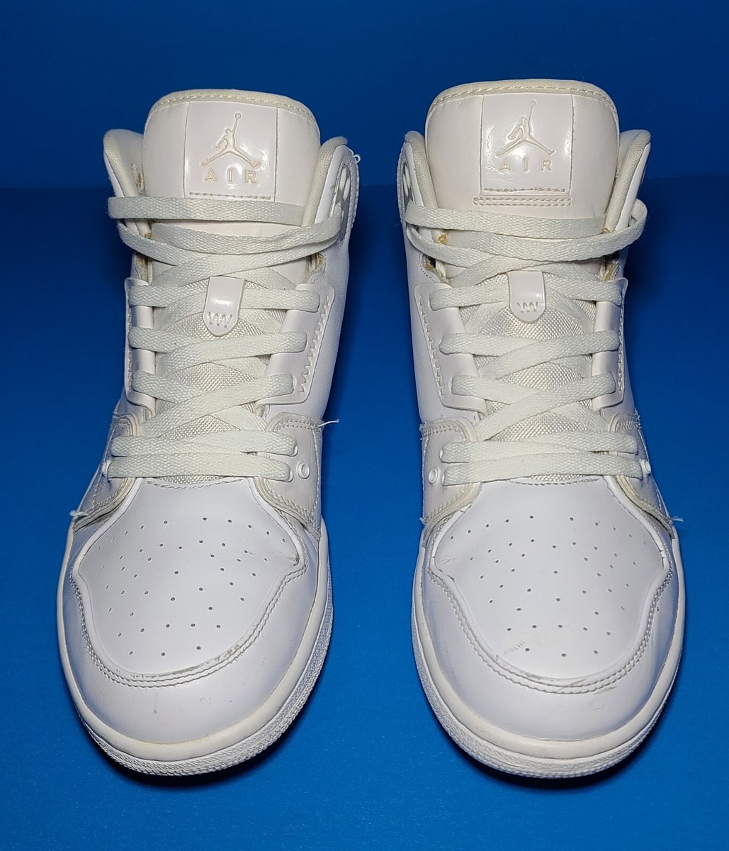 Air Jordan Flight High Top Men's Basketball Shoes White Leather Size 10  US