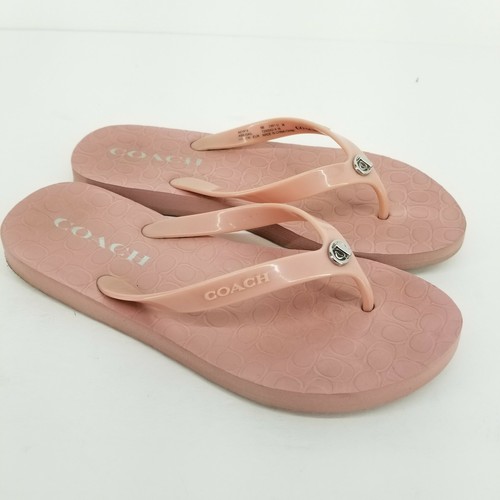 coach abbigail flip flops