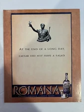 Vtg 1990s Romana Sambuca AD, Caesar Did NOT have Salad