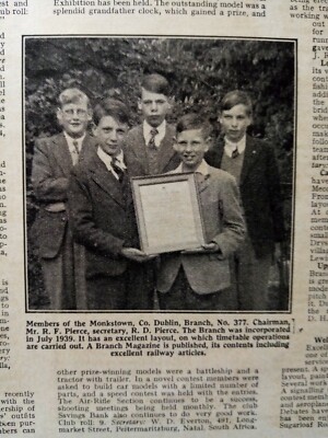 61-3 Ephemera 1940 Bild Monkstown Co Dublin Meccano Club R F Pierce 