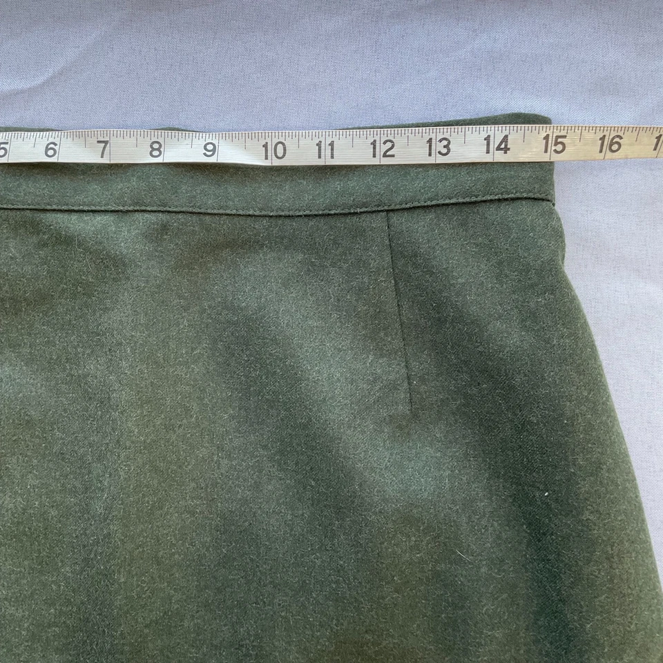 Falda United Colors Of Benetton Mujer Talla Italiana 46 Verde 100% Lana Foto 4 de 4